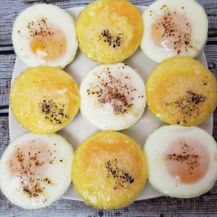 9 Oven Baked Eggs on white plate