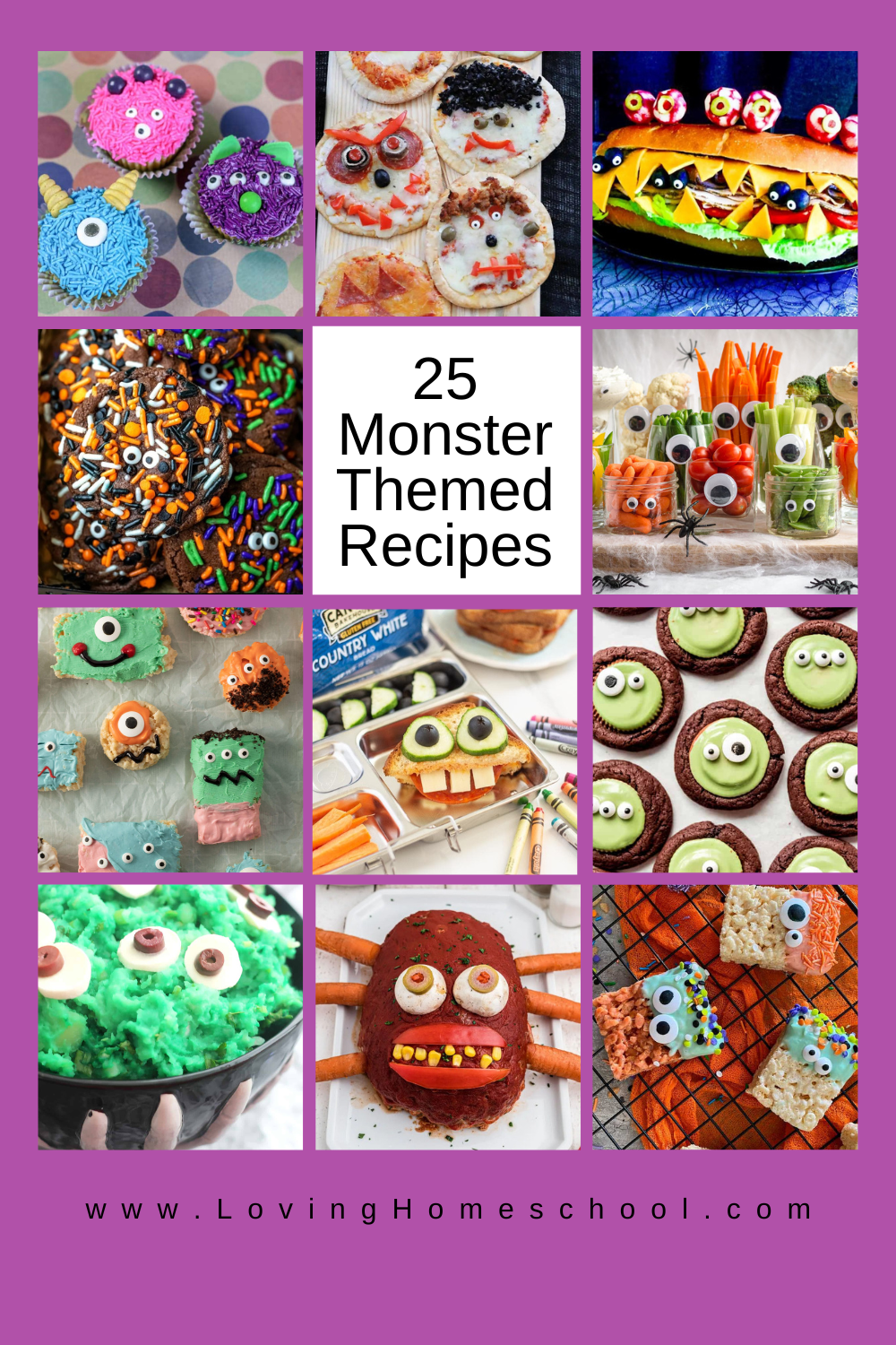 25 Monster Themed Recipes Pinterest Pin