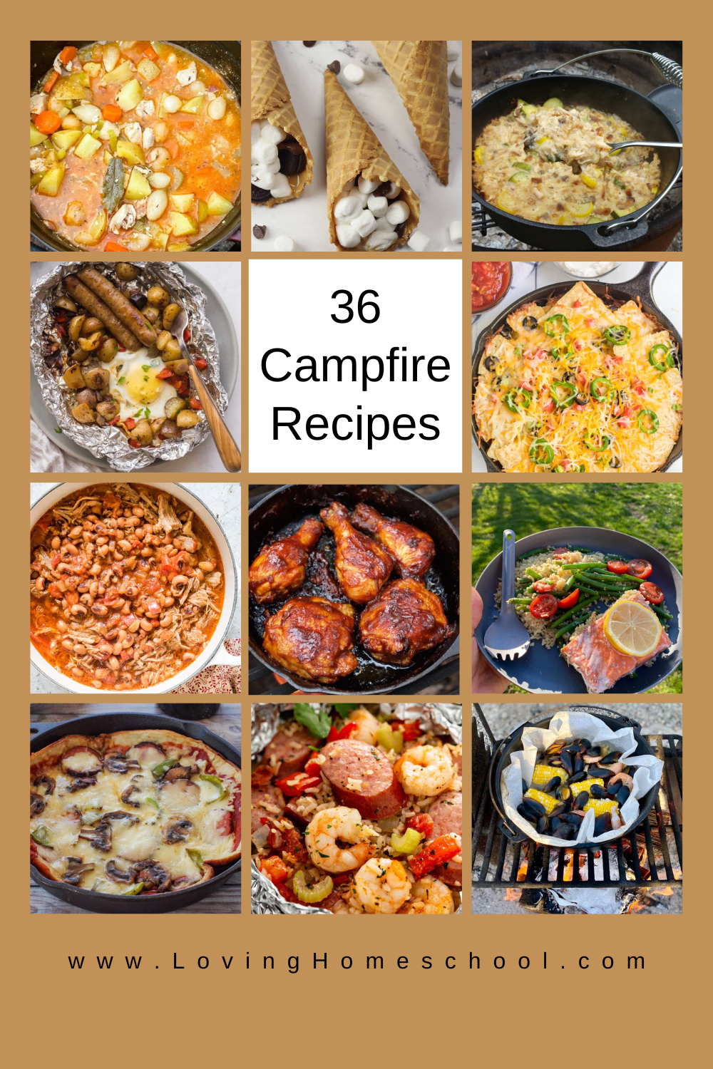36 Campfire Recipes Pinterest Pin