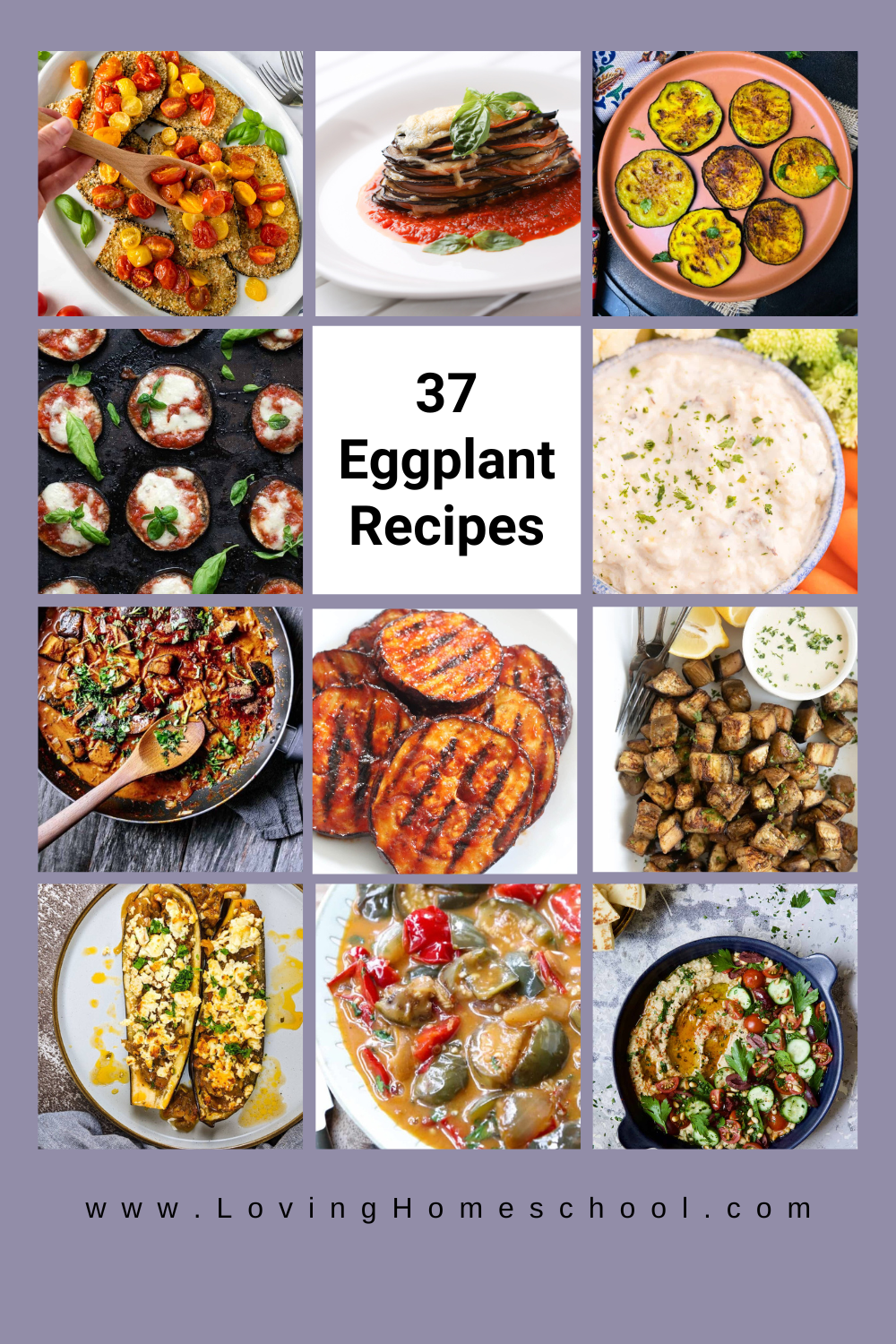 37 Eggplant Recipes Pinterest Pin