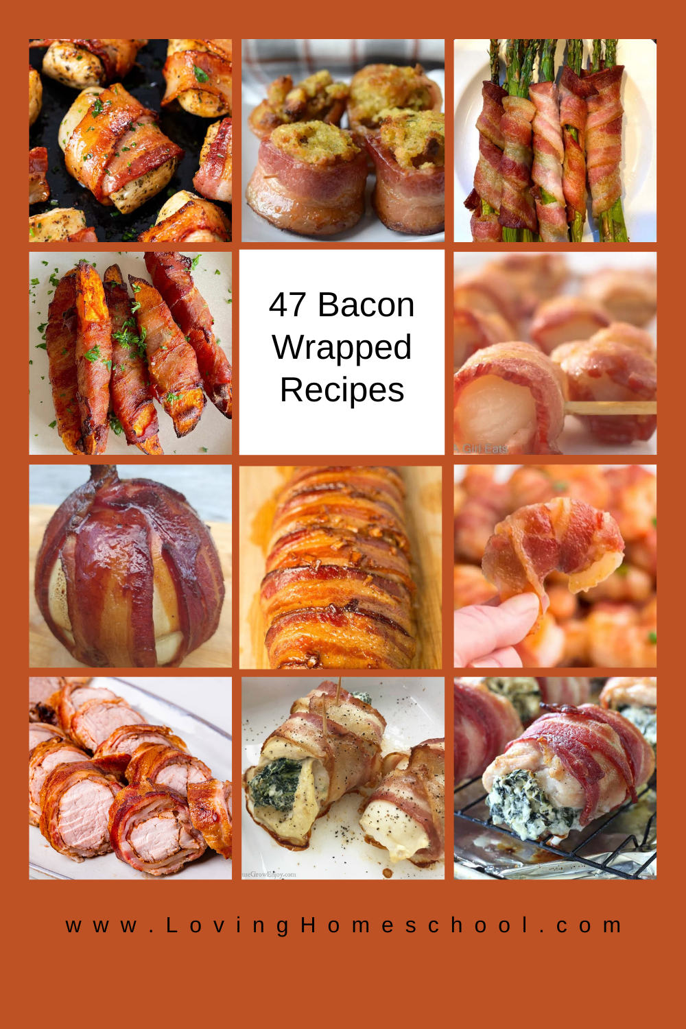 47 Bacon Wrapped Recipes Pinterest Pin