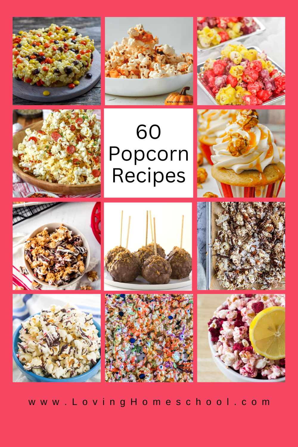 60 Popcorn Recipes Pinterest Pin