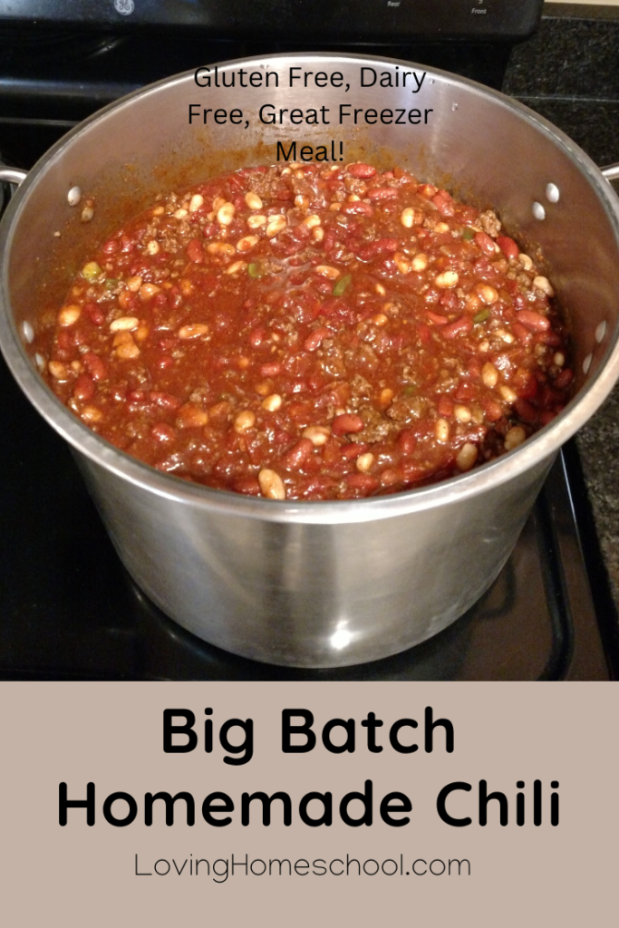 Big Batch Homemade Chili Pinterest Pin