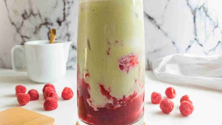 Image for Iced Raspberry Vanilla Matcha Latte