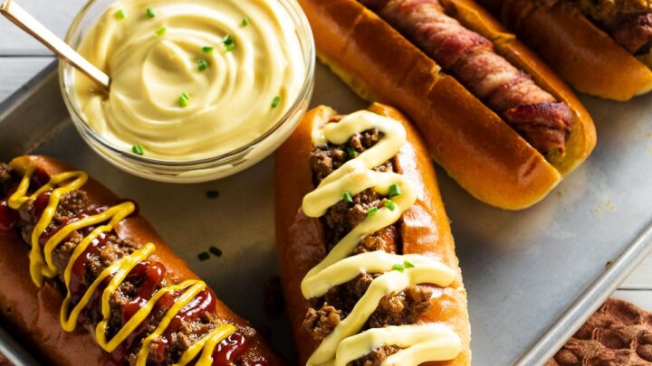 Image for Deep-Fried Bacon-Wrapped Chili Dogs