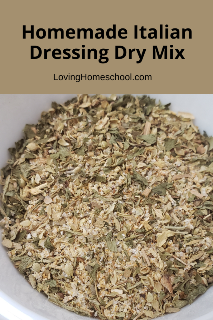 Homemade Italian Dressing Dry Mix Pinterest Pin