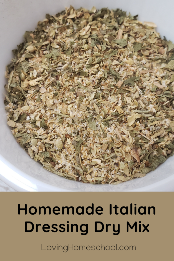 Homemade Italian Dressing Dry Mix Pinterest Pin