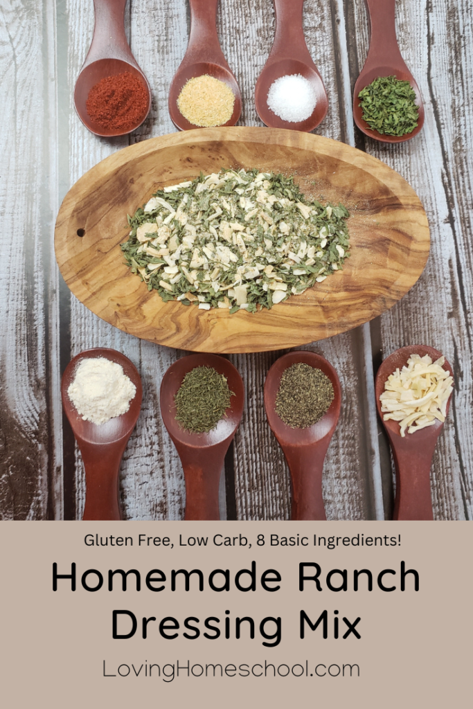 Homemade Ranch Dressing Mix Pinterest Pin