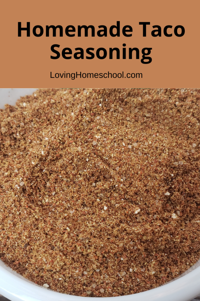 Homemade Taco Seasoning Pinterest Pin