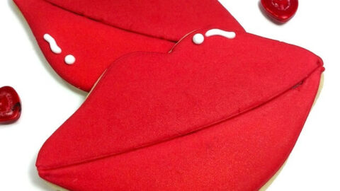 Image for "Sealed with a Kiss" Valentine's Day Lips Sugar Cookies