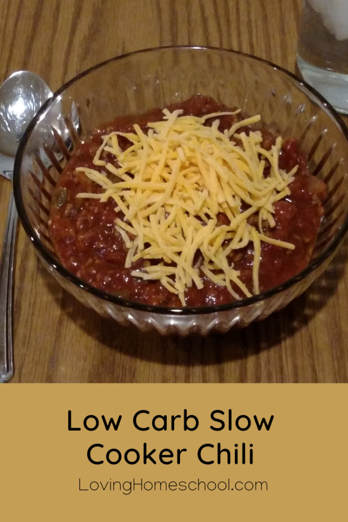 Low Carb Slow Cooker Chili Pinterest Pin