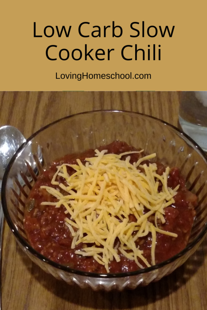 Low Carb Slow Cooker Chili Pinterest Pin