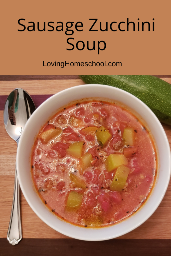 Sausage Zucchini Soup Pinterest Pin