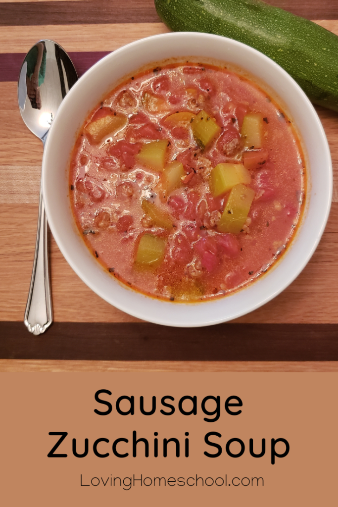 Sausage Zucchini Soup Pinterest Pin