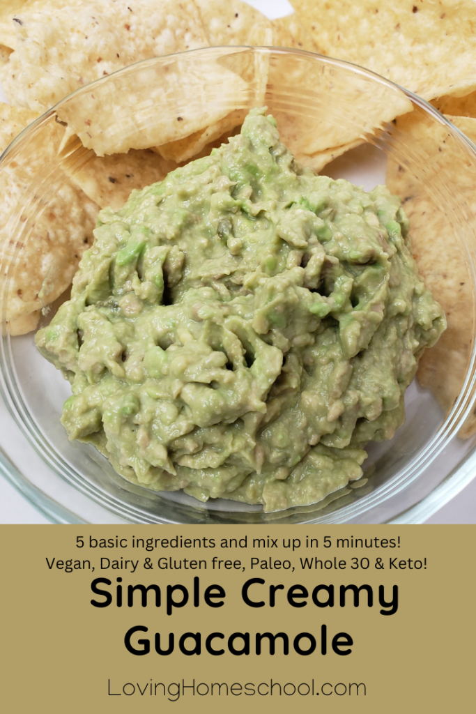 Simple Creamy Guacamole Pinterest Pin