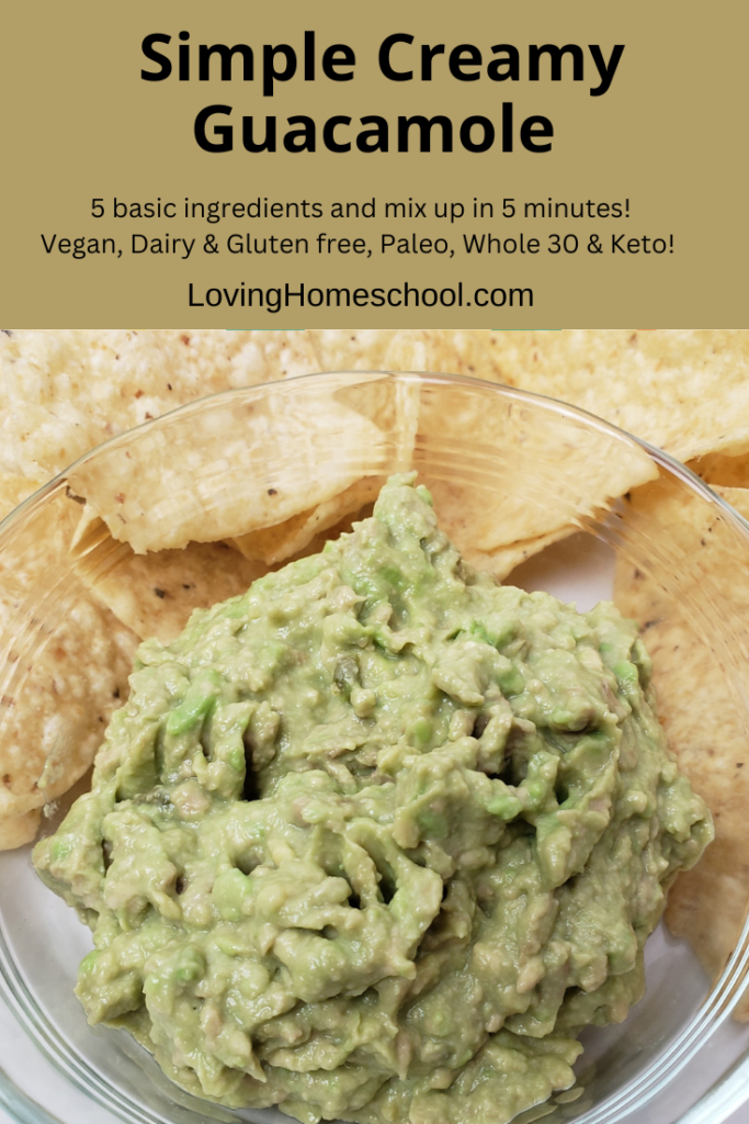 Simple Creamy Guacamole Pinterest Pin