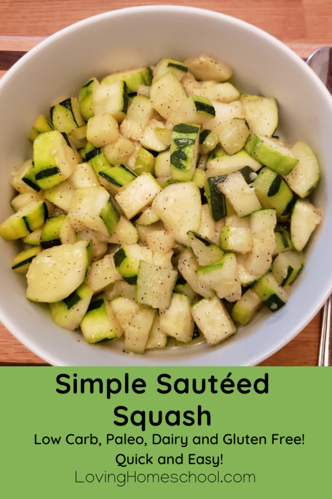 Simple Sautéed Squash Pinterest Pin