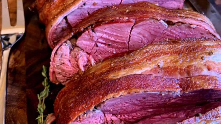 Image for The BEST Smoked Beef Tenderloin (Bacon-Wrapped)