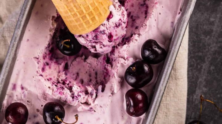 Image for Homemade Black Cherry Ice Cream Recipe