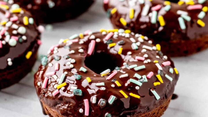 Image for Healthy Chocolate Baked Donut Recipe {Without Yeast}