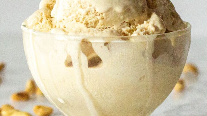 Image for Keto Peanut Butter Ice Cream with Peanut Butter Caramel Sauce