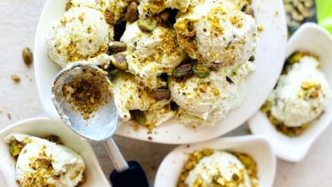 Image for Easy Homemade Pistachio Cardamom Ice Cream (Kulfi)