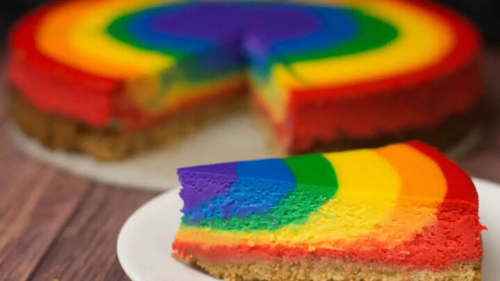 Image for Rainbow Cheesecake (Eggless Recipe)