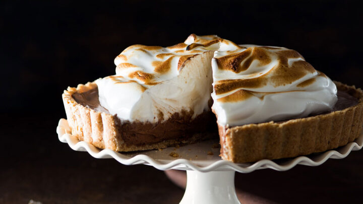 Image for S'mores Tart with Crystallized Ginger Meringue