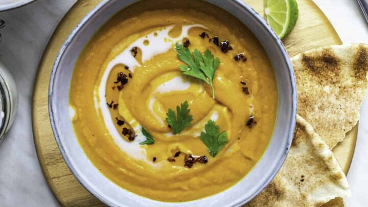 Image for Sweet Potato Soup Recipe (Vegan + Gluten-free)