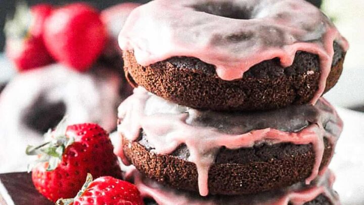 Image for Vegan Chocolate Donuts with Fresh Strawberry Glaze ~ Veggie Inspired
