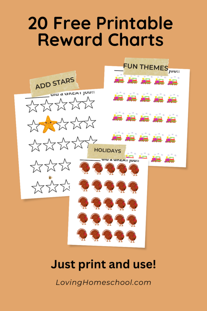 20 Free Printable Reward Charts Pinterest Pin