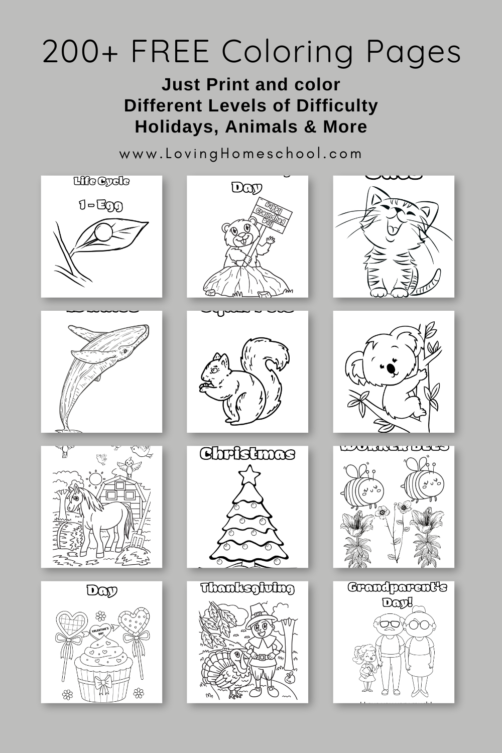 200+ FREE Coloring Pages Pinterest Pin