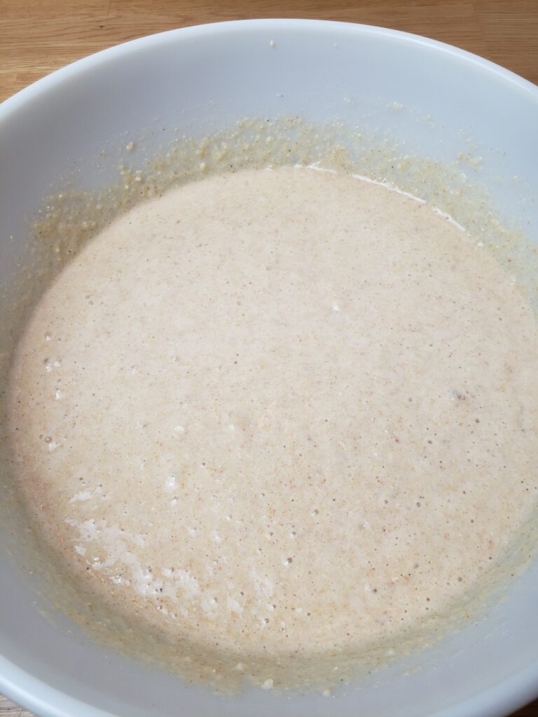 batter ready to put on griddle