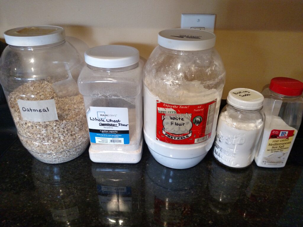 ingredients for Brown Sugar Oatmeal Pancakes