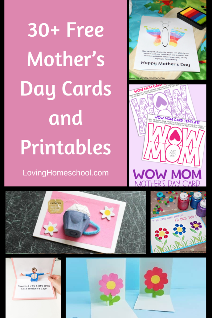 30+ Free Mother’s Day Cards and Printables Pinterest Pin