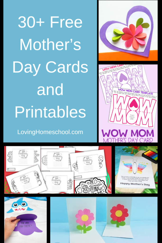 30+ Free Mother’s Day Cards and Printables Pinterest Pin