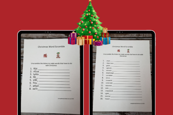 Christmas Word Scramble Pinterest Pin