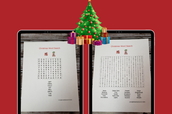 Christmas Word Search Pinterest Pin