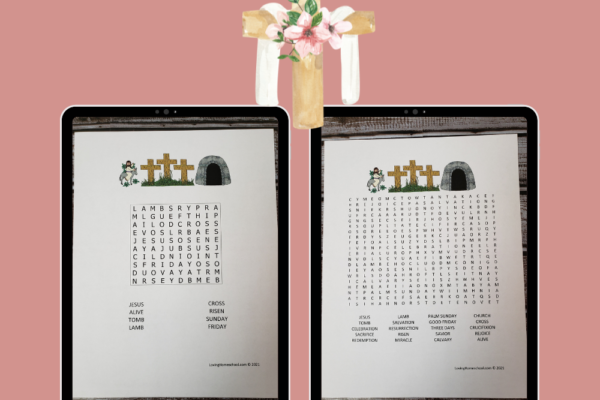 Easter Christian Word Search Pinterest Pin