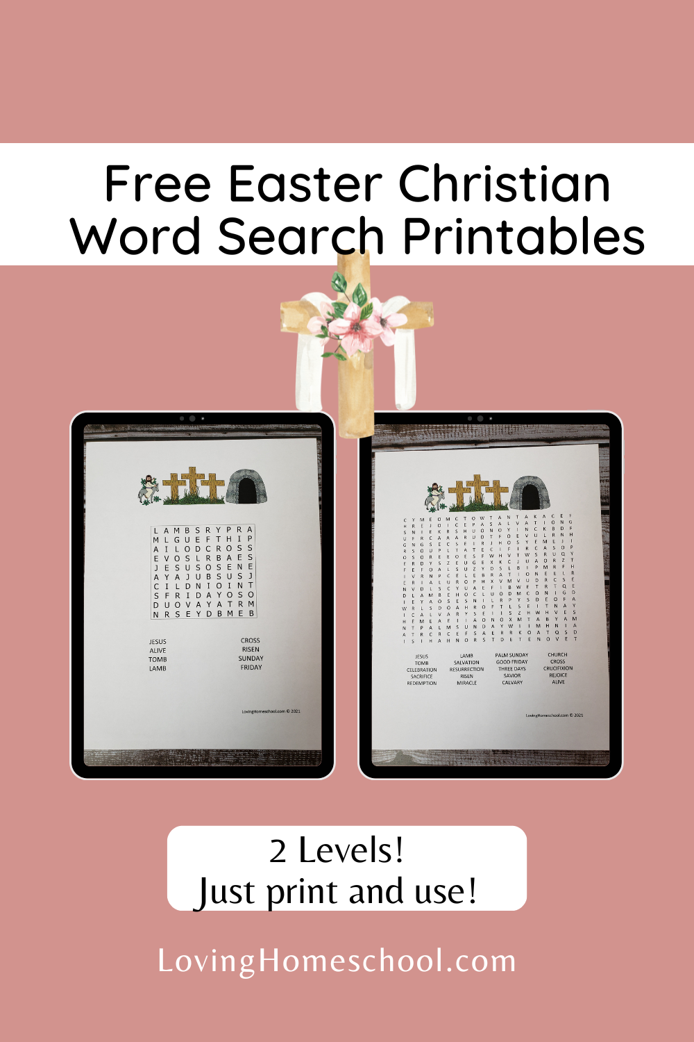 Easter Christian Word Search Pinterest Pin