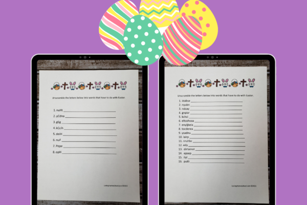 Easter Word Scramble Pinterest Pin