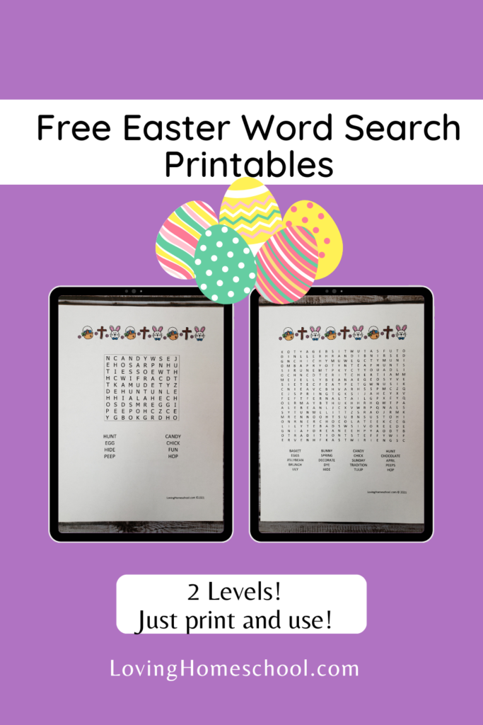 Easter Word Search Pinterest Pin