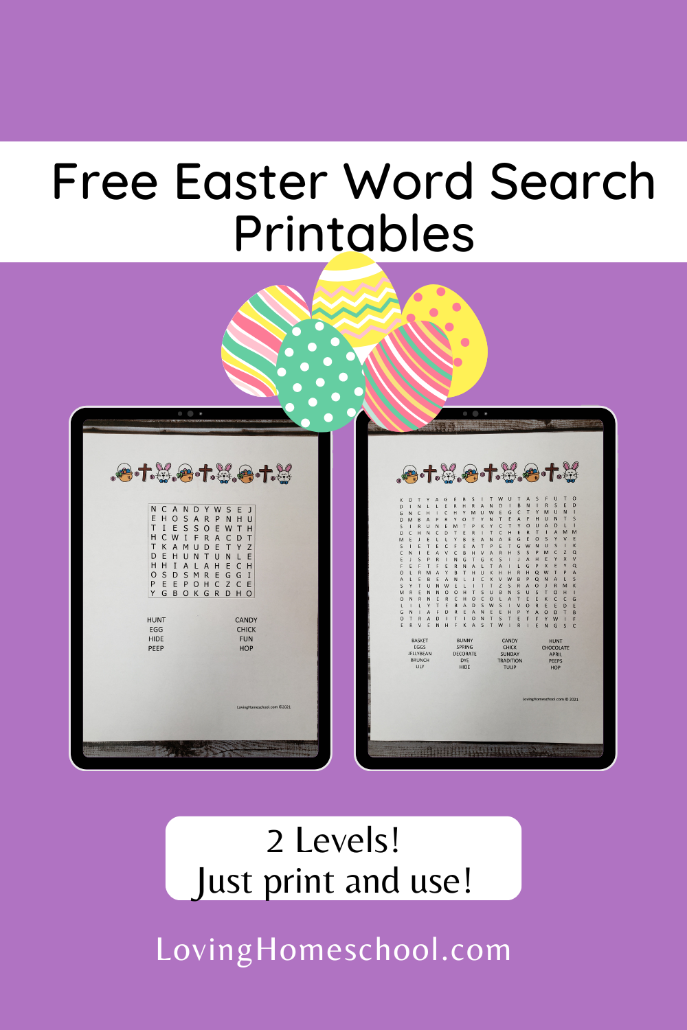 Easter Word Search Pinterest Pin