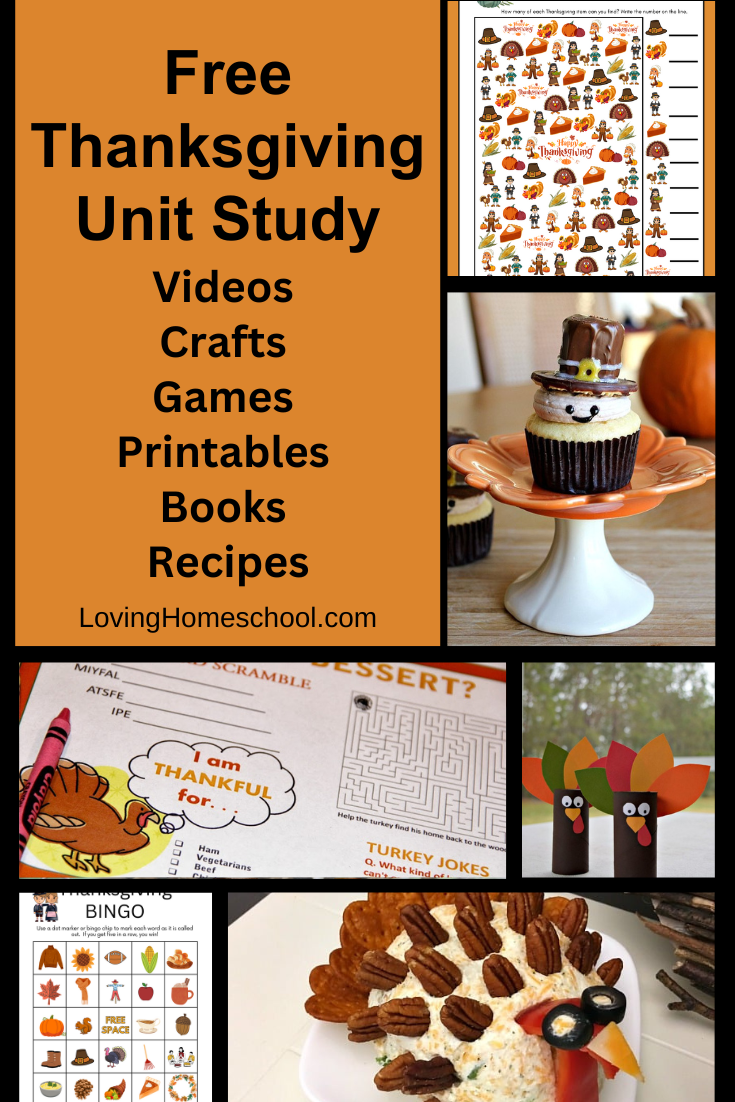 Free Thanksgiving Unit Study Pinterest Pin