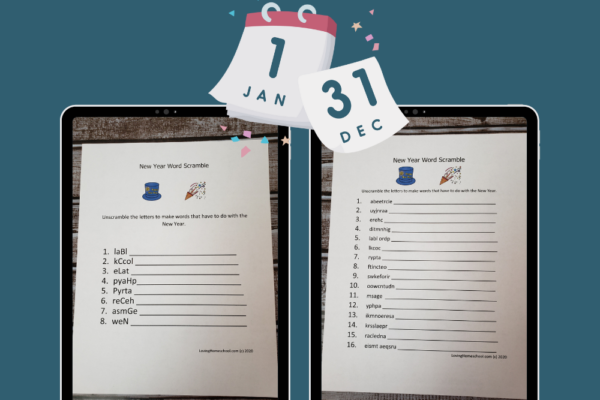 New Year Word Scramble Pinterest Pin