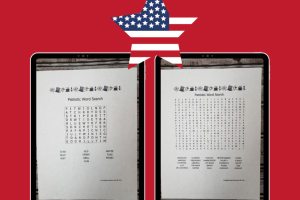 Patriotic Word Search Pinterest Pin