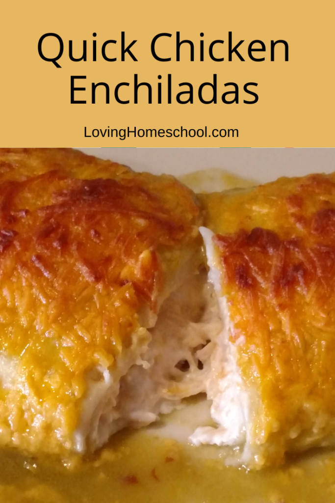 Quick Chicken Enchiladas Pinterest Pin