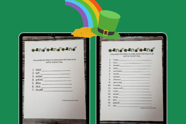 St. Patrick's Day Word Scramble Pinterest Pin