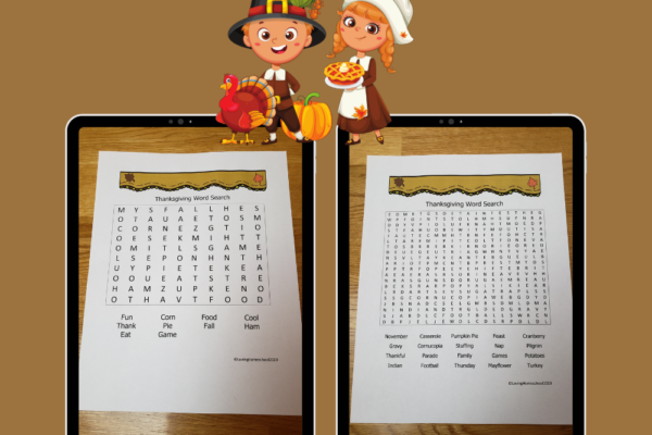 Thanksgiving Word Search Pinterest Pin