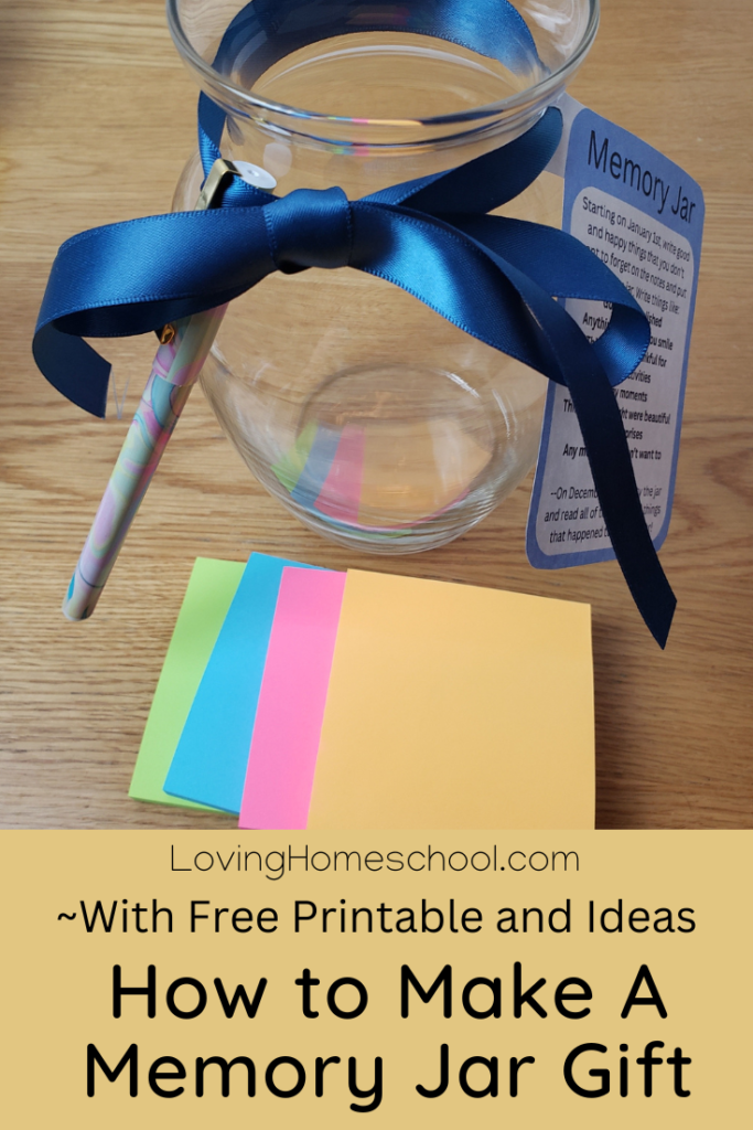 How to Make A Memory Jar Gift Pinterest Pin